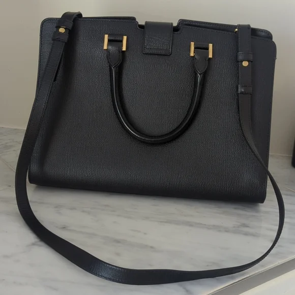 Authentic Saint Laurent ysl black shoulder and top handle bag - Picture 8 of 12